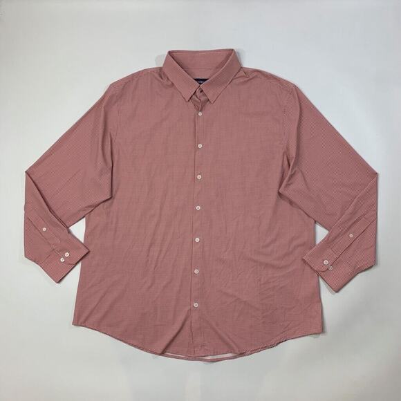 Mizzen+Main Shirt Mens XL Extra Large Plum Pink Check Monaco Dress Classic Fit - Picture 2 of 9